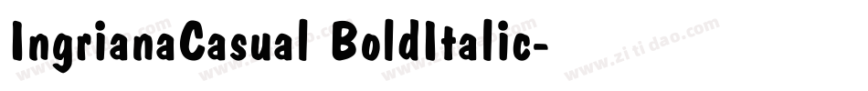 IngrianaCasual BoldItalic字体转换